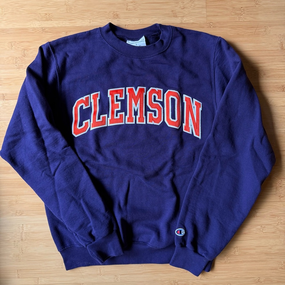 Champion 💜🧡Clemson crew neck sweatshirt - S